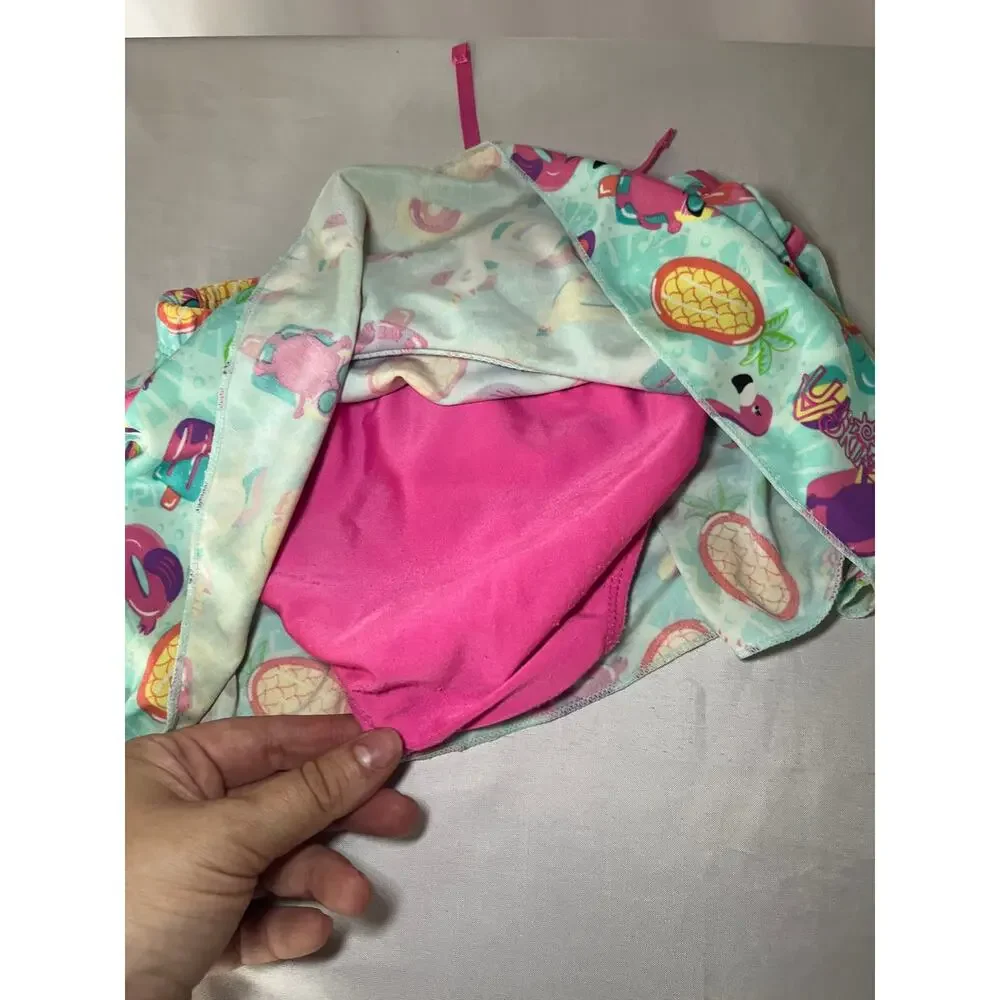UV Skinz Girls 4T Swim Skirt Bottom UPF 50 Pool Float Print Flamingo Unicorn